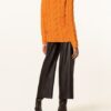 SEM PER LEI Cashmere-Pullover Damen, Orange