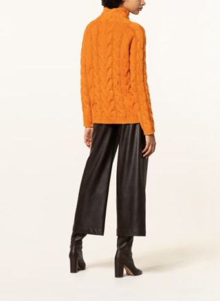 SEM PER LEI Cashmere-Pullover Damen, Orange