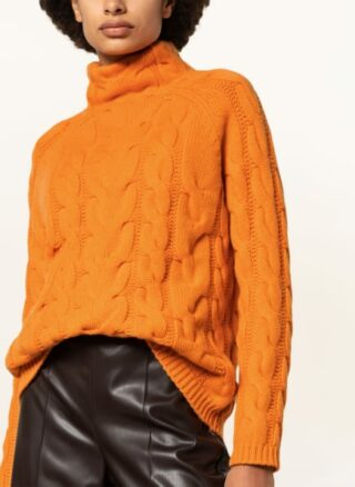 SEM PER LEI Cashmere-Pullover Damen, Orange