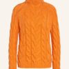 SEM PER LEI Cashmere-Pullover Damen, Orange