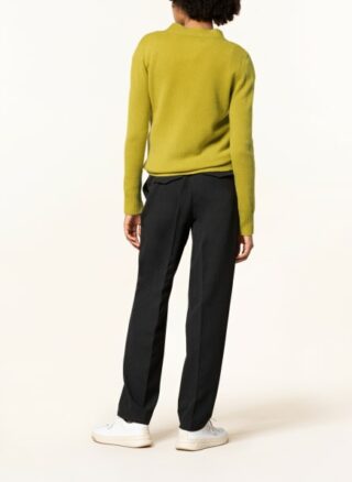 SEM PER LEI Cashmere-Strickjacke Damen, Gelb