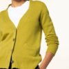 SEM PER LEI Cashmere-Strickjacke Damen, Gelb