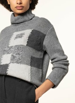 SEM PER LEI Rollkragenpullover Damen, Grau