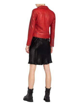 SET Lederjacke Damen, Rot