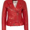 SET Lederjacke Damen, Rot