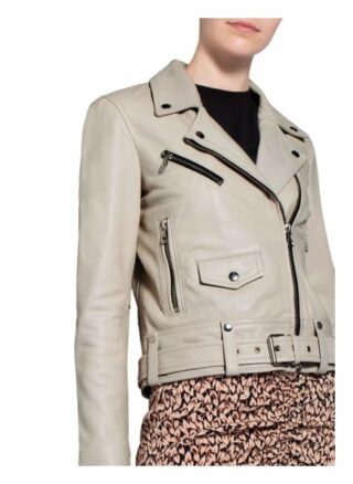 SET Lederjacke Damen, Weiß