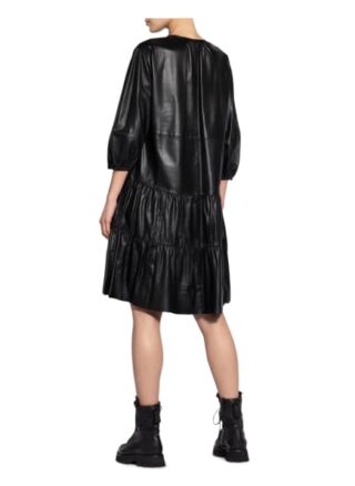 SET Lederkleid Damen, Schwarz