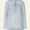 SLY 010 Ava Schluppenbluse Damen, Blau