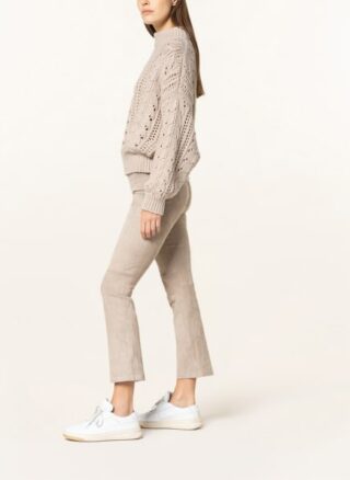 STOULS Jp Twenty 7/8-Lederhose Damen, Beige