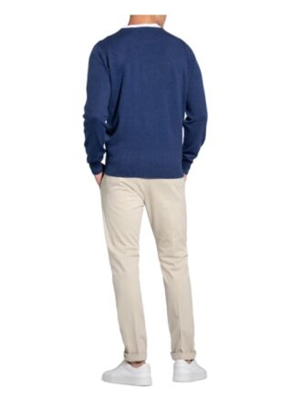 STROKESMAN'S Cashmere-Pullover Herren, Blau