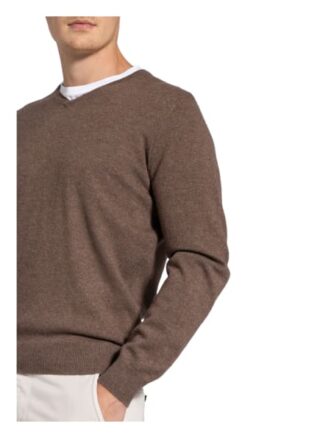 STROKESMAN'S Cashmere-Pullover Herren, Braun