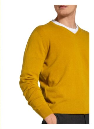STROKESMAN'S Cashmere-Pullover Herren, Gelb