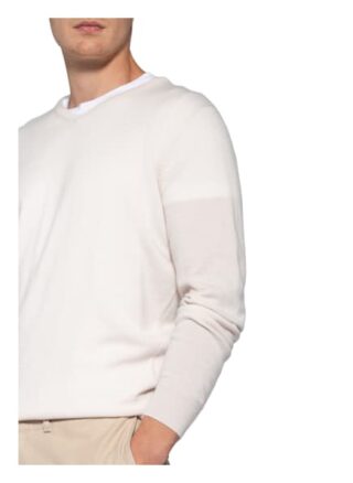 STROKESMAN'S Cashmere-Pullover Herren, Weiß