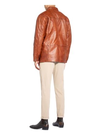 STROKESMAN'S Lederjacke Herren, Braun