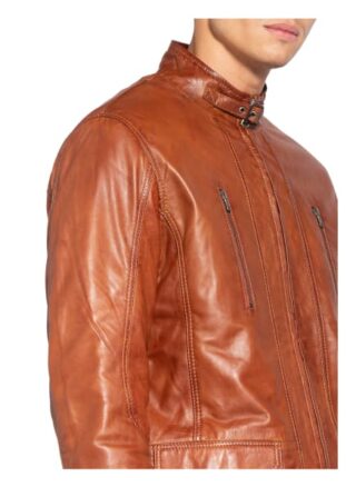 STROKESMAN'S Lederjacke Herren, Braun