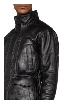 STROKESMAN'S Lederjacke Herren, Schwarz