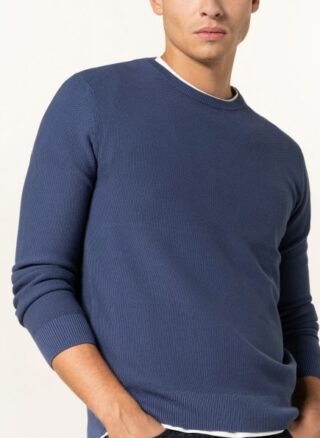 STROKESMAN'S Piqué-Pullover Herren, Blau