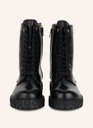 Salvatore Ferragamo Biker Boots Damen, Schwarz