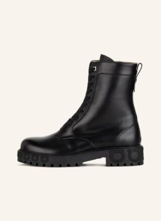 Salvatore Ferragamo Biker Boots Damen, Schwarz