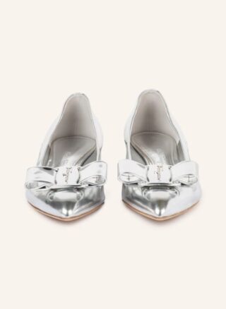 Salvatore Ferragamo Viva Ballerinas Damen, Silber