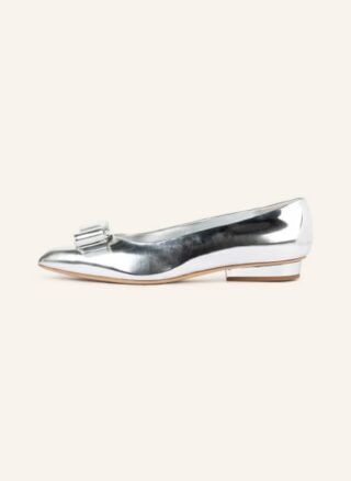 Salvatore Ferragamo Viva Ballerinas Damen, Silber