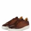 Santoni Wide Sneaker Herren, Braun