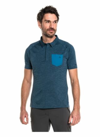 Schöffel Hocheck M Pique-Poloshirt Herren, Blau