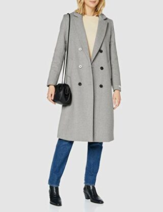 Scotch & Soda Maison Wollmantel Damen, Grau
