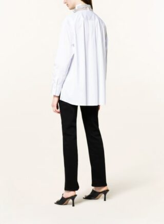 Soluzione Oversized-Bluse Damen, Weiß