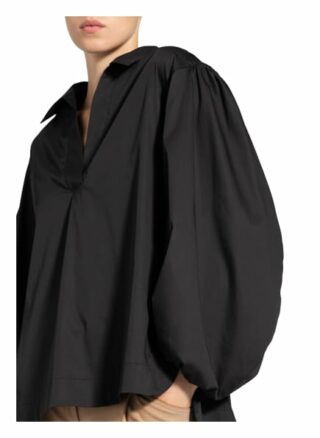 Soluzione Oversized-Blusenshirt Damen, Schwarz