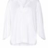 Soluzione Oversized-Blusenshirt Damen, Weiß