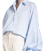 Soluzione Oversized-Hemdbluse Damen, Blau