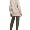Soluzione Oversized-Hemdbluse Damen, Grau