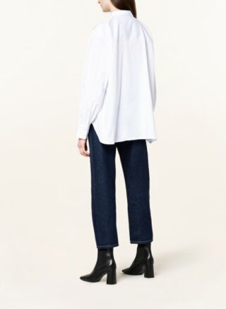 Soluzione Oversized-Hemdbluse Damen, Weiß