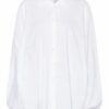 Soluzione Oversized-Hemdbluse Damen, Weiß