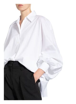 Soluzione Oversized-Hemdbluse Damen, Weiß