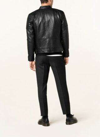 Strellson Derry Lederjacke Herren, Schwarz