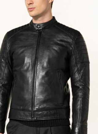Strellson Derry Lederjacke Herren, Schwarz