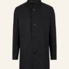 Strellson Finlay Stehkragenmantel Herren, Schwarz