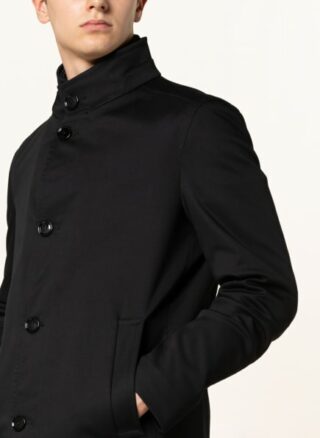 Strellson Finlay Stehkragenmantel Herren, Schwarz