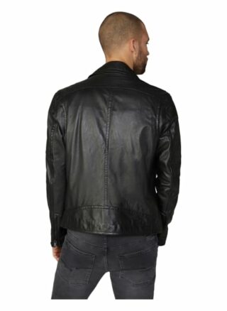Strellson Parks Lederjacke Herren, Schwarz