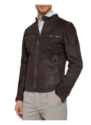 Strellson S.C. Norwich Lederjacke Herren, Braun