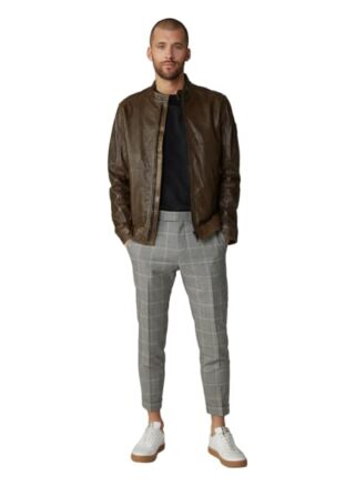 Strellson S.C. Osco Lederjacke Herren, Braun