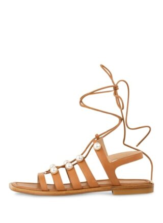 Stuart Weitzman Goldie Riemchensandalen Damen, Braun