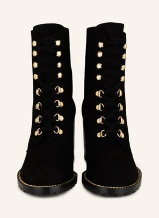 Stuart Weitzman Kolbie Schnürstiefeletten Damen, Schwarz