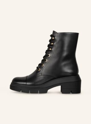 Stuart Weitzman Nisha Schnürboots Damen, Schwarz