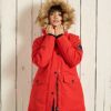 Superdry Everest Parka Parka Damen, Rot