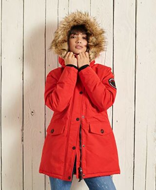 Superdry Everest Parka Parka Damen, Rot
