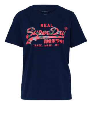 Superdry Infill T-Shirts Damen, Blau
