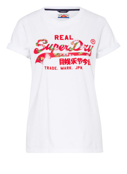 Superdry Infill T-Shirts Damen, Weiß Superdry Infill T-Shirts Damen, Weiß